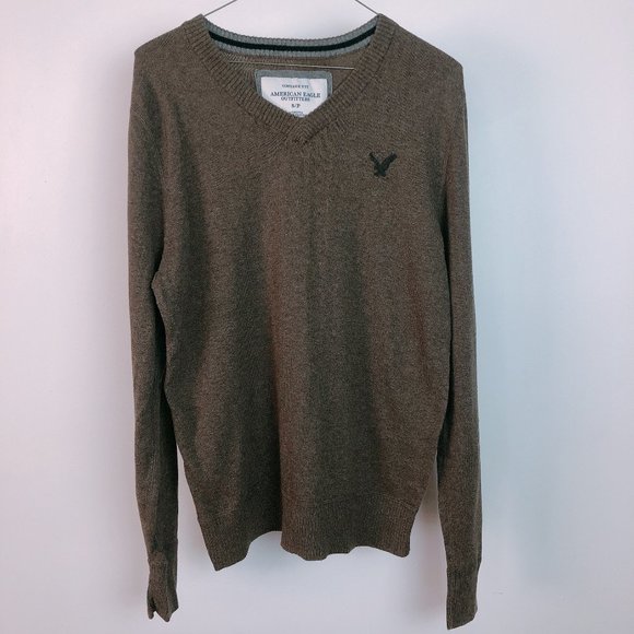 American Eagle Outfitters Other - AMERICAN EAGLE Vintage Fit Brown V-Neck Pullover Sweater S